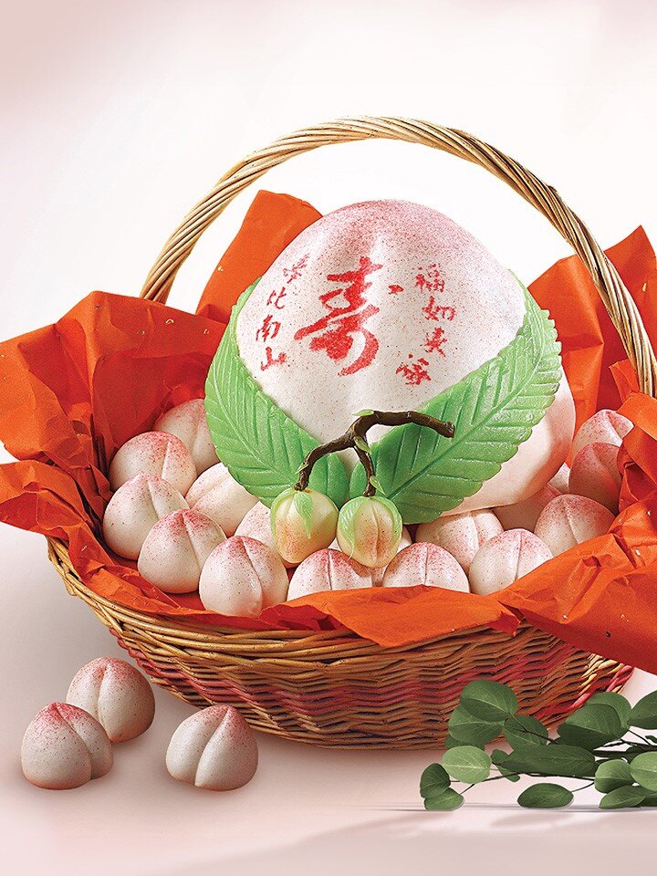 28 Pcs Mini Longevity Bun with Lotus Paste Gift Basket